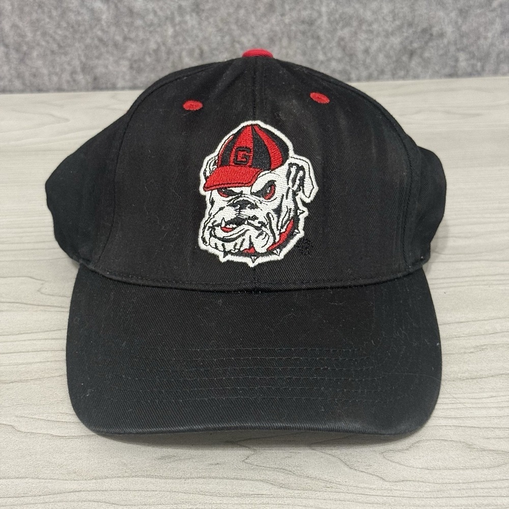 University of Georgia Bulldogs Hat Black Adjustable Strapback UGA Mascot Cap